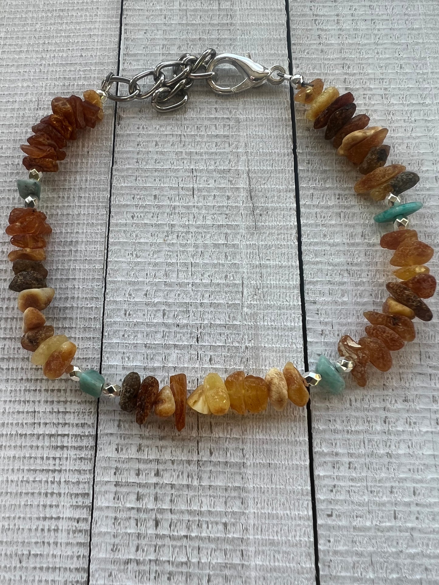 Raw Baltic Amber & Amazonite Flea & Tick Collar